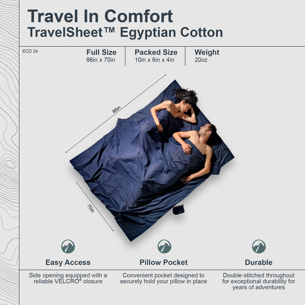 TravelSheet™ Egyptian Cotton Double