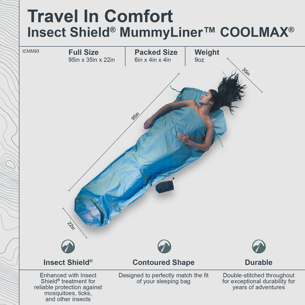 Insect Shield® MummyLiner™ COOLMAX®EcoMade