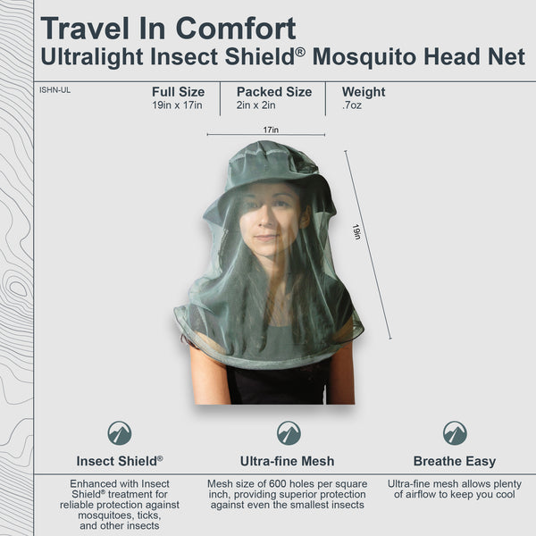 Insect Shield® Mosquito Head Net Ultralight